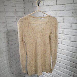 2/$30.00 - Cleo Ladies V-neck with Scarf Multi Colored Long Sweater / Tunic